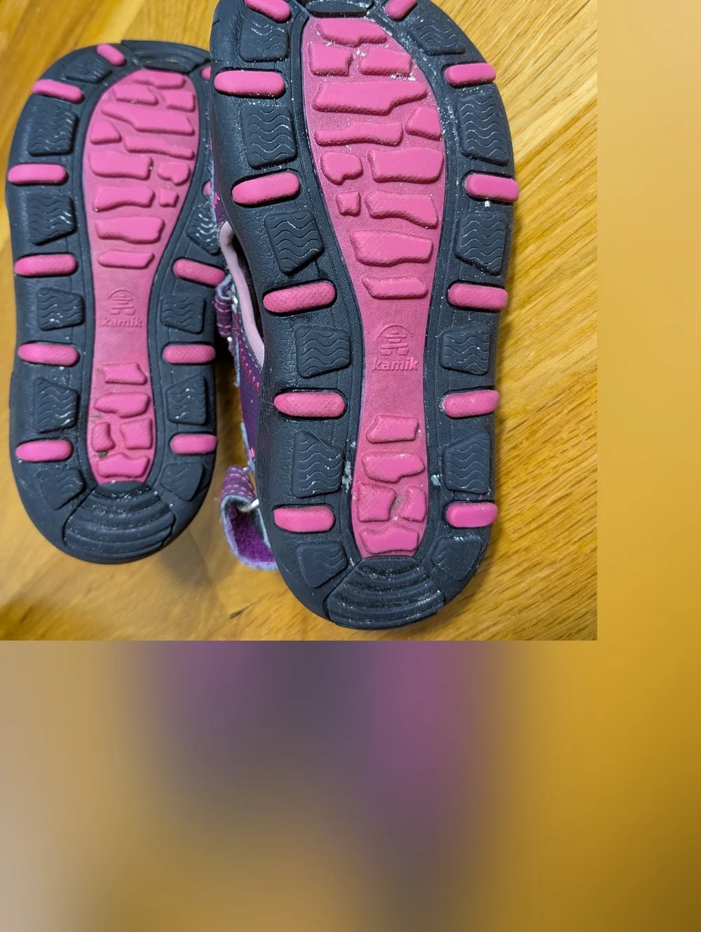 Kamik Kids Purple and Pink Closed-Toe Sandals - Adjustable Straps